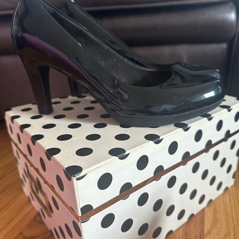 Elegant Black Patent Leather Heels